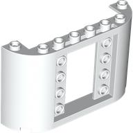 Lego Panel 2 x 8 x 4 with Curved Sides / White