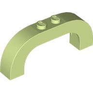Lego Brick Arch 1 x 6 x 2 Curved Top / Yellowish Green