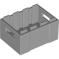 Lego Box / Crate with Handholds 3 x 4 x 1 2/3 / Light Bluish Gray