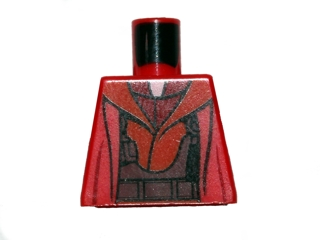 Lego Torso SW Naboo Fighter Jacket with Sand Red Harness Pattern / Red