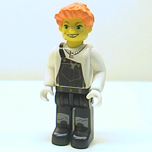 Lego Juniors Midifig, Lee, Orange Hair, Black Legs, Black and White Torso