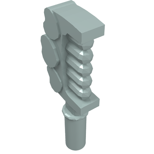 Lego Equipment Comb with Handle and 3 Hearts [Hair Accessory] / Light Aqua