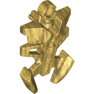 Lego Large Figure Torso Cover, Armor, Small Triangular with Pincer End / Pearl Gold