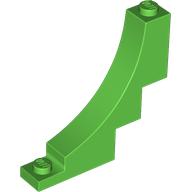 Lego Brick Curved 1 x 5 x 4 Inverted / Bright Green
