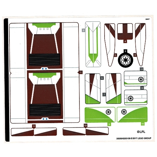 Lego Sticker Sheet for Set 75191-1