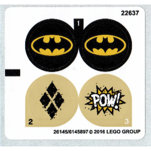 Lego Sticker Sheet for Set 76053-1 / [No Color/Any Color]