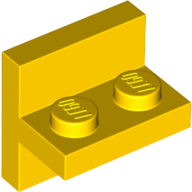 Lego Bracket 2 x 2 with 1 x 2 Vertical Studs / Yellow