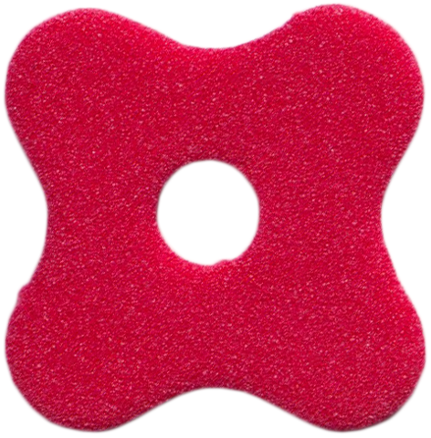 Lego Foam Part for Set 3159 - Scala Flower with 4 Petals and Hole / Red
