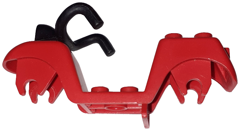 Lego Fabuland Scooter Chassis with Black Handlebars / Red