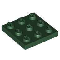 Lego Plate 3 x 3 / Dark Green