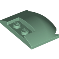 Lego Brick Round 3 x 4 x 2/3 Triple Curved with 2 Sunk Studs / Sand Green
