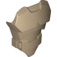 Lego Large Figure Torso Cover with Raised Belt [Plain] / Dark Tan
