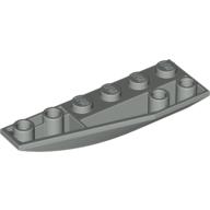 Lego Brick Wedged, Curved Inverted 6 x 2 Left / Light Gray
