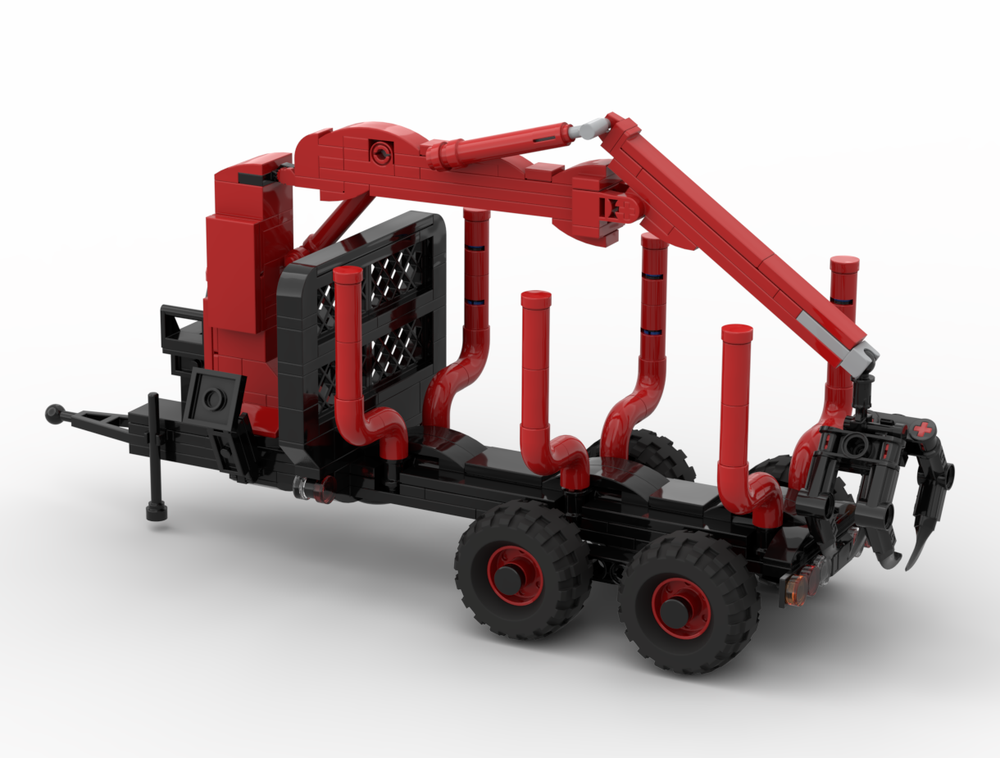 Lego Krpan timber trailer with crane/ Rückewagen