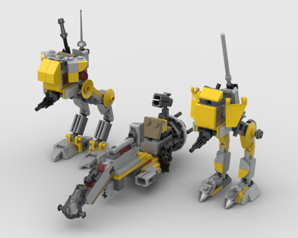 Lego 2 AT-RT's and BARC speeder 75431 alt build