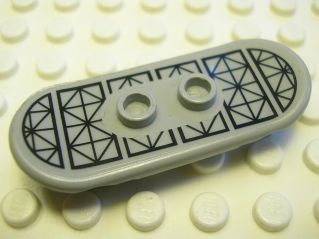 Lego Minifigure, Utensil Skateboard Deck with Radar Disk Pattern (Sticker) - Set 7047