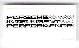 Lego Tile 2 x 4 with 'PORSCHE INTELLIGENT PERFORMANCE' and Light Bluish Gray Stripes Pattern (Sticker) - Set 75876