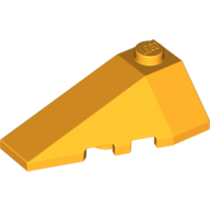 Lego Brick Wedged, Sloped 4 x 2 Triple Left / Bright Light Orange