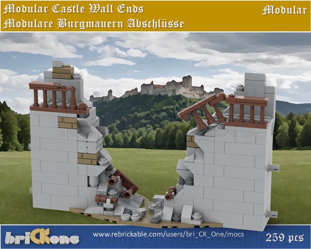 Lego Modular Castle Wall Ends