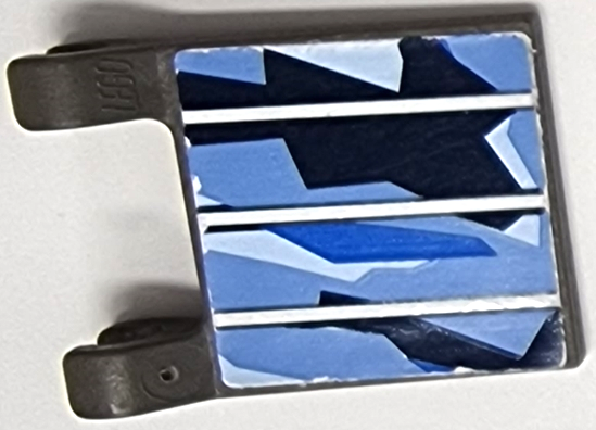 Lego Flag 2 x 2 Square with Flat Edge with Solar Panel Pattern 2 (Sticker) - Set 7469