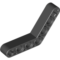 Lego Technic Beam 1 x 7 Bent (4 - 4) Thick / Black