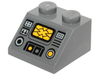 Lego Slope 45 2 x 2 with SW Y-wing Control Panel Pattern (Sticker) - Set 75172