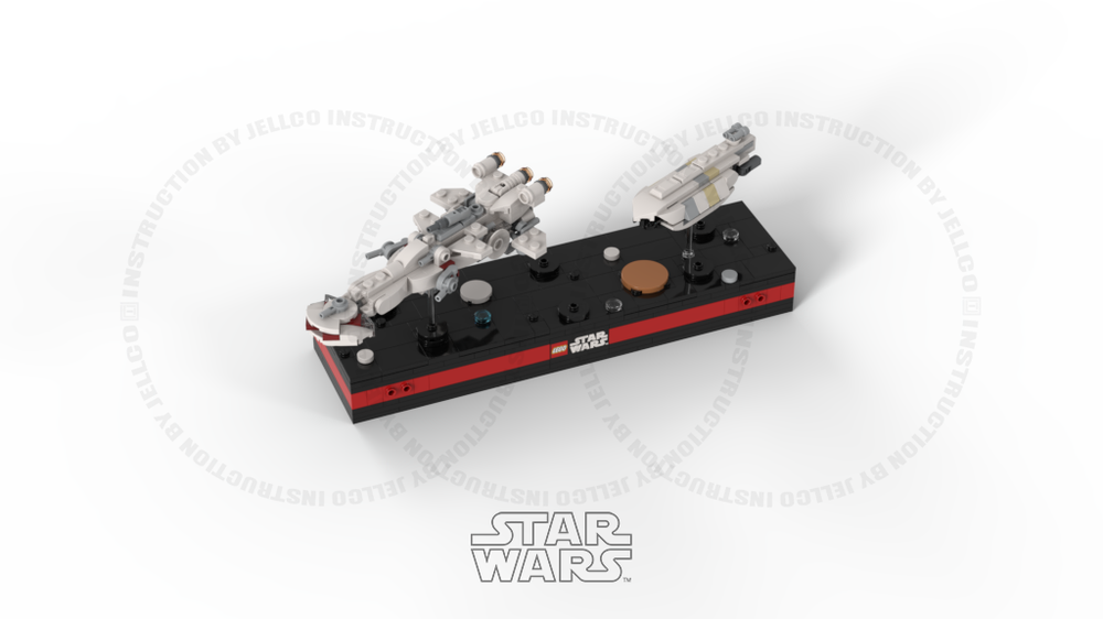 Lego Micro Dornean Gunship & Ultramicro GR-75 for Rebel Alliance Fleet Complete Edition