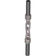 Lego Weapon Nunchucks with Silver Chain pattern / Black