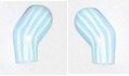 Lego Arm, (Matching Left and Right) Pair with Light Aqua Stripes Pattern