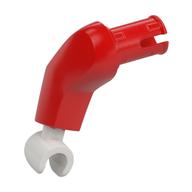 Lego Arm, Large, Right and White Hand / Red