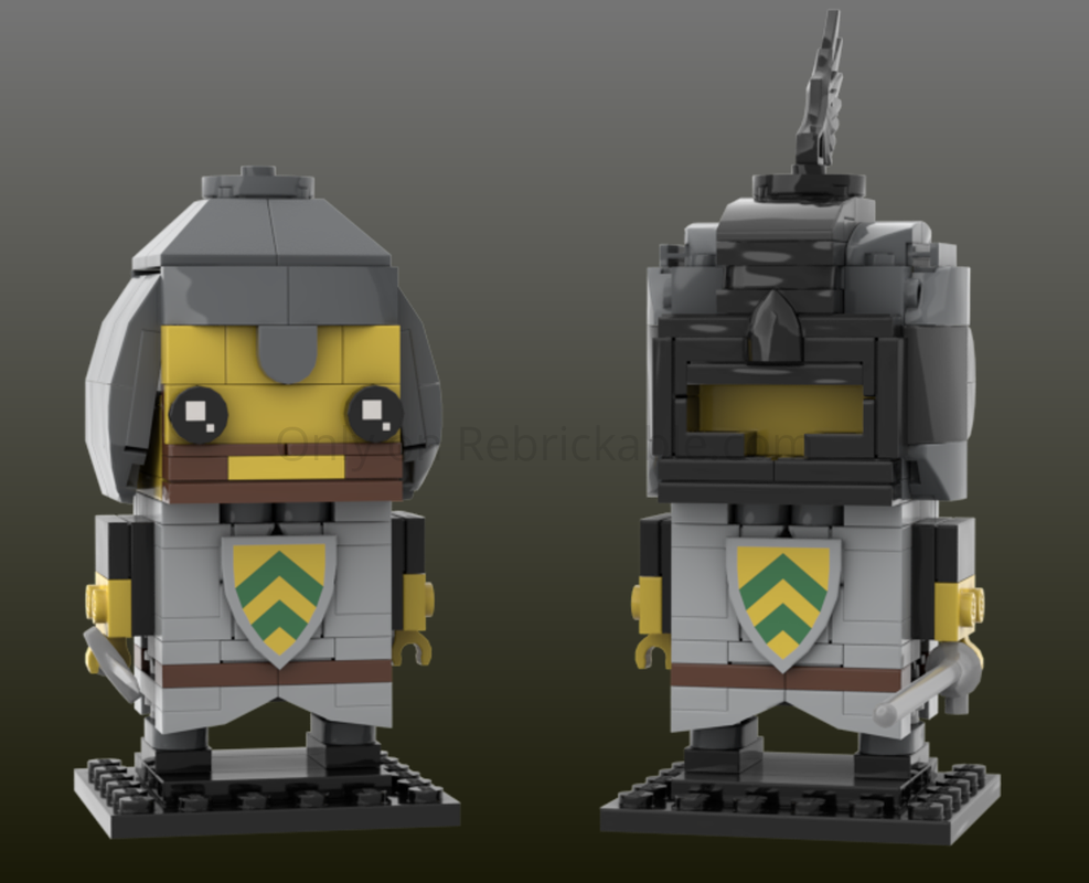 Lego Black yellow castle knights brickheadz