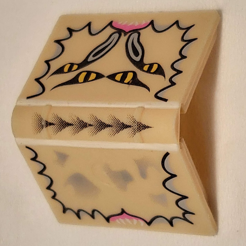 Lego Book 2 x 3 with Four Eyes Print / Tan