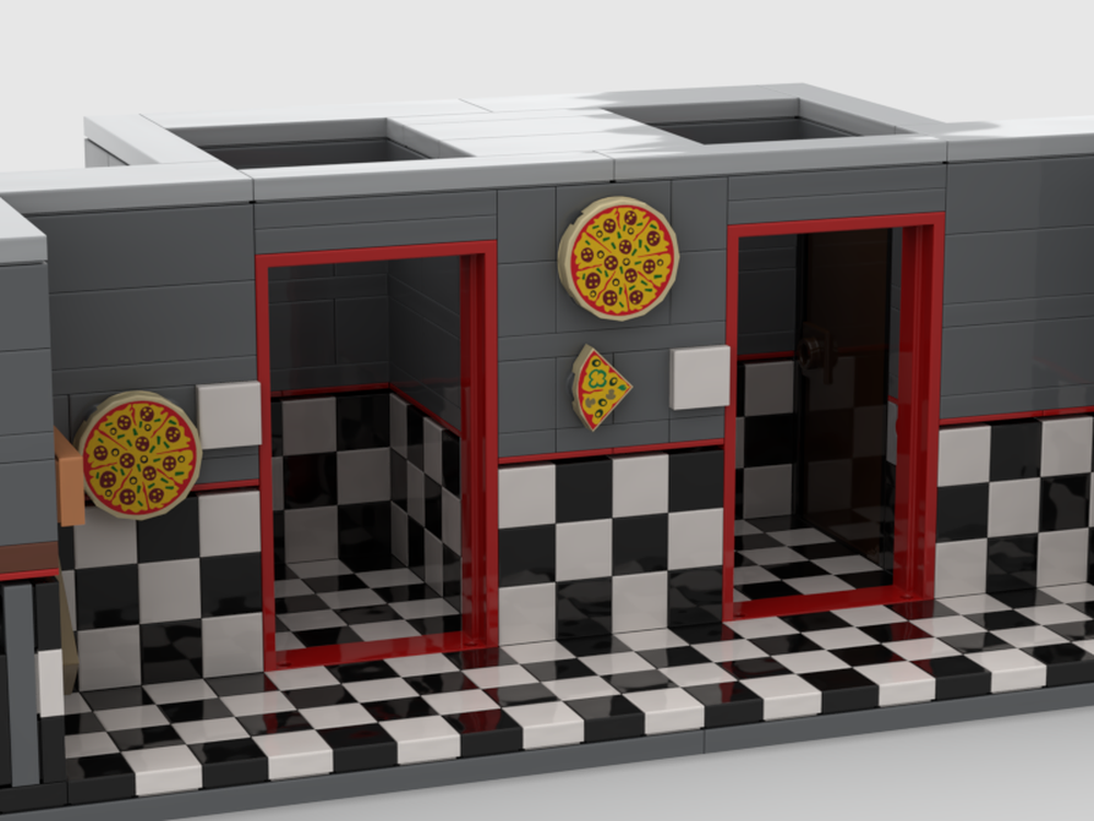 Lego Fnaf 1 bathroom hallways