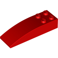 Lego Brick Curved 6 x 2 / Red