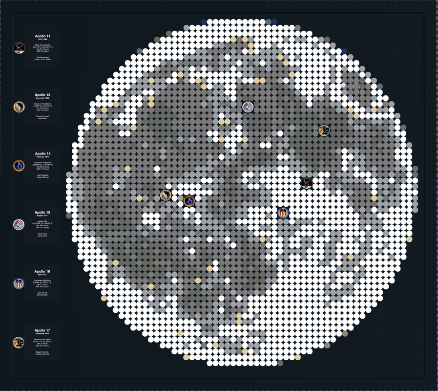 Lego Apollo Landing Sites Mosaic