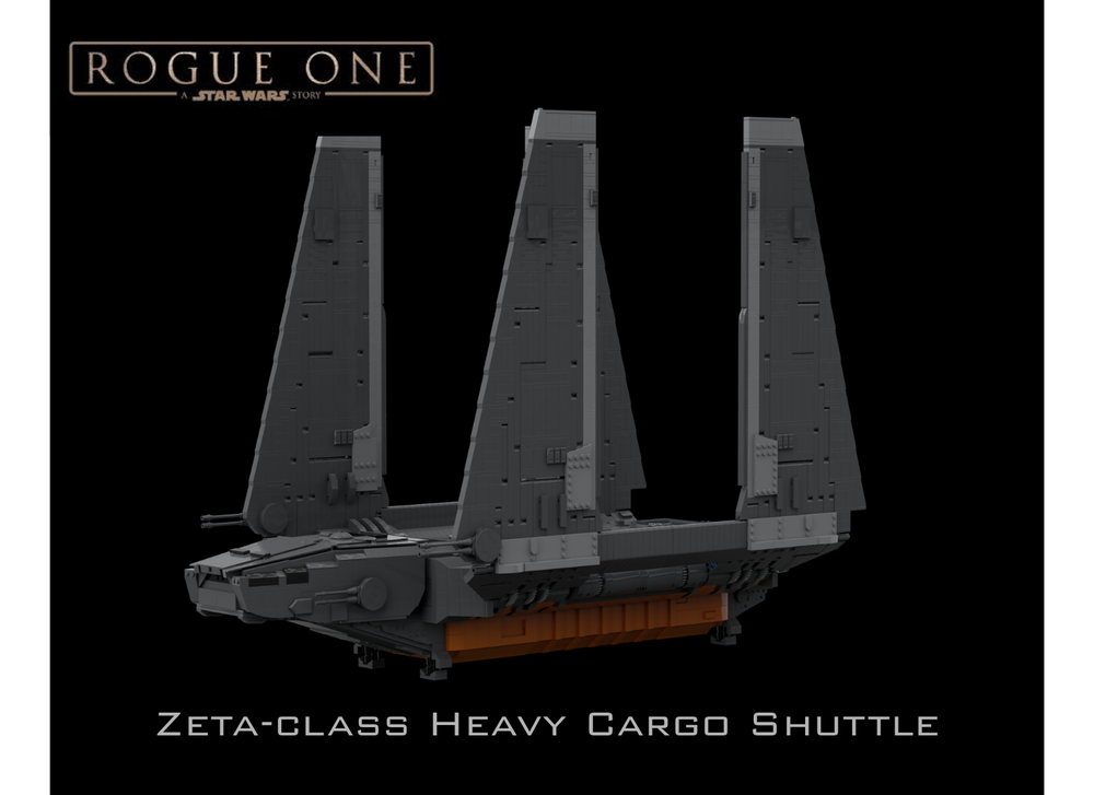 Lego Zeta-class Heavy Cargo Shuttle/Rogue One Minifigure Scale
