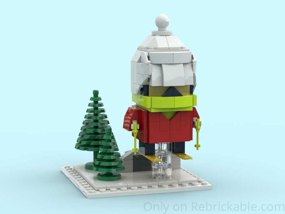 Lego Brick-built Skier