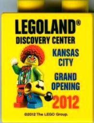 Lego Duplo, Brick 1 x 2 x 2 with LEGOLAND Discovery Center Kansas City Grand Opening 2012 Pattern