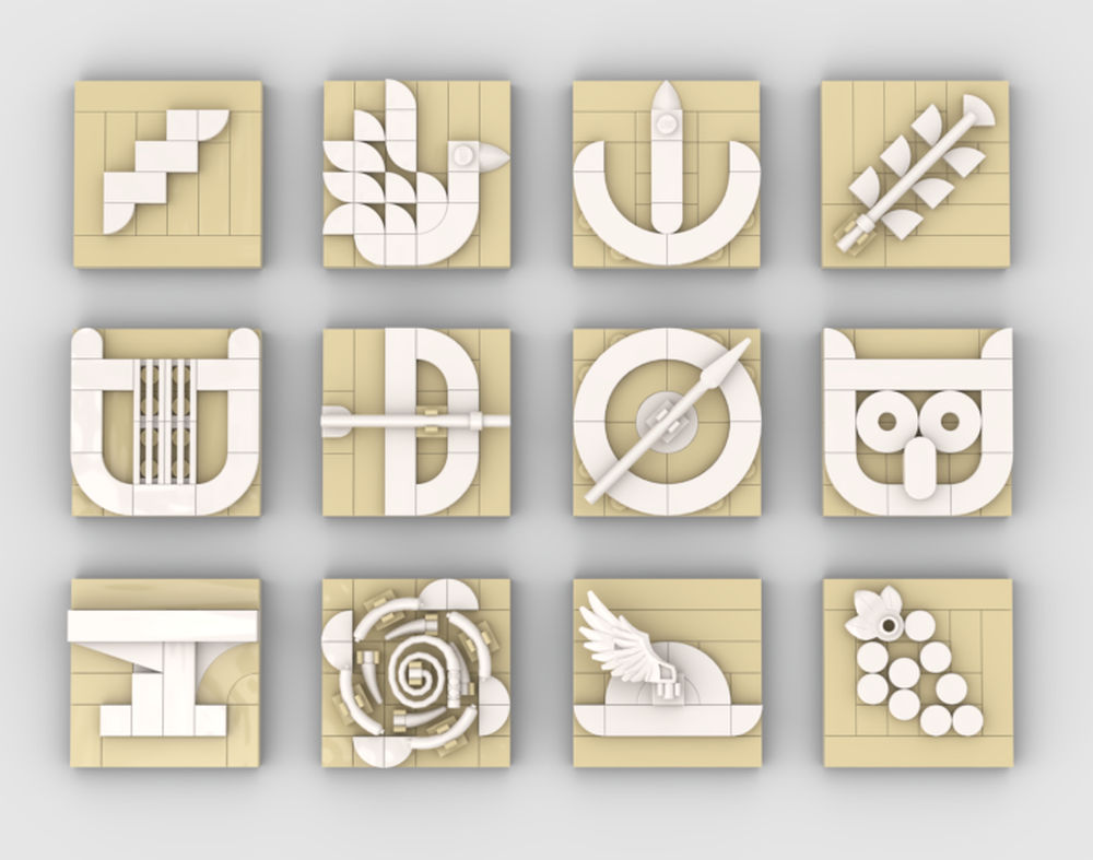 Lego Twelve Olympians Logos
