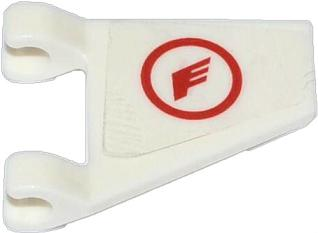 Lego Flag 2 x 2 Trapezoid with Flat Edge with Red Wing in Circle Galaxy Squad Logo Pattern (Sticker) - Set 70702
