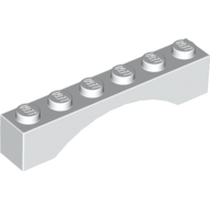 Lego Brick Arch 1 x 6 / White