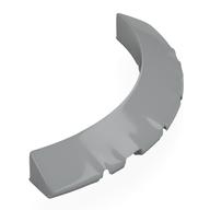 Lego Brick Round, Sloped 6 x 6 x 2 / 3 Corner / Light Bluish Gray