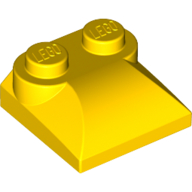 Lego Brick Curved 2 x 2 x 2/3 Two Studs and Curved Slope End / Yellow