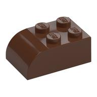 Lego Brick Curved 2 x 3 / Brown