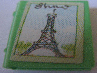 Lego Minifigure, Utensil Book 2 x 3 with Eiffel Tower Pattern (Sticker) - Set 3290