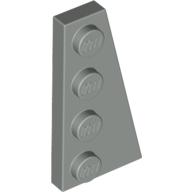 Lego Wedge Plate 4 x 2 Right / Light Gray
