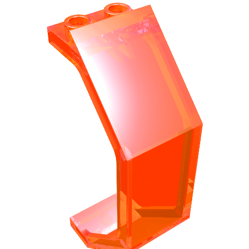 Lego Panel 3 x 2 x 6 / Trans-Neon Orange