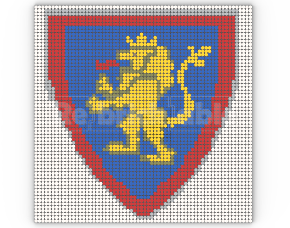 Lego Lion Knights shield mosaic