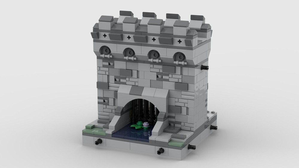 Lego Mini-Medieval-Modulars 21 - "Wall & Canal"
