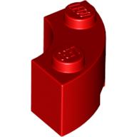 Lego Brick Round Corner 2 x 2 Macaroni with Stud Notch and Reinforced Underside [New Style] / Red